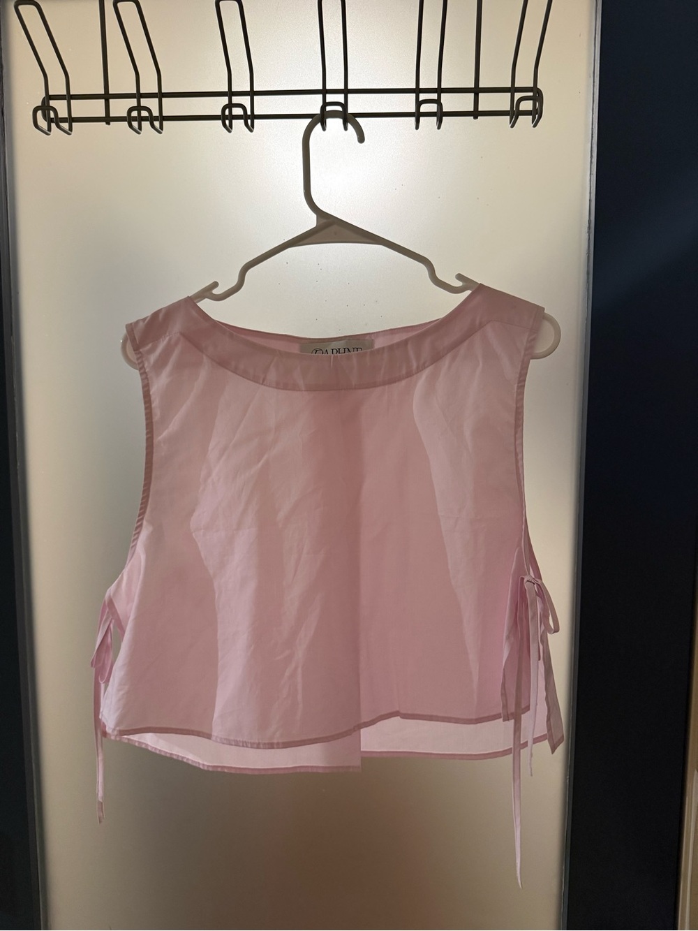 Light Pink Sleeveless Tie-Side Crop Top - Women